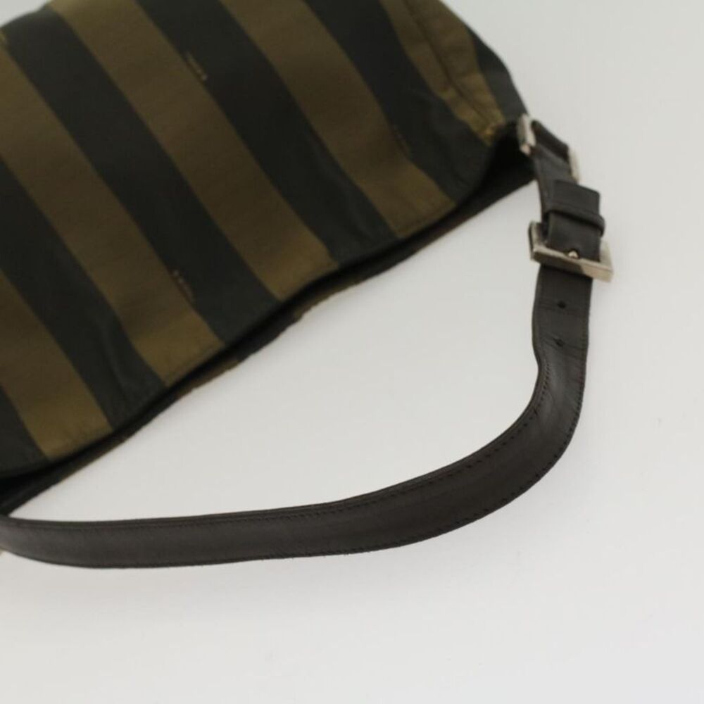 Fendi Pequin Brown Synthetic Shoulder Bag (Pre-Owned) - Picture 4 of 12